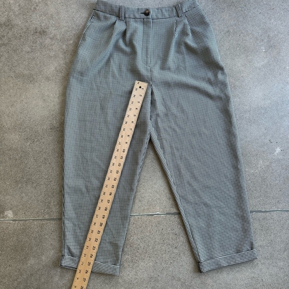 Topshop baggy houndstooth women’s “men’swear” pleated trousers SZ 8 pockets - Picture 8 of 16